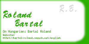 roland bartal business card